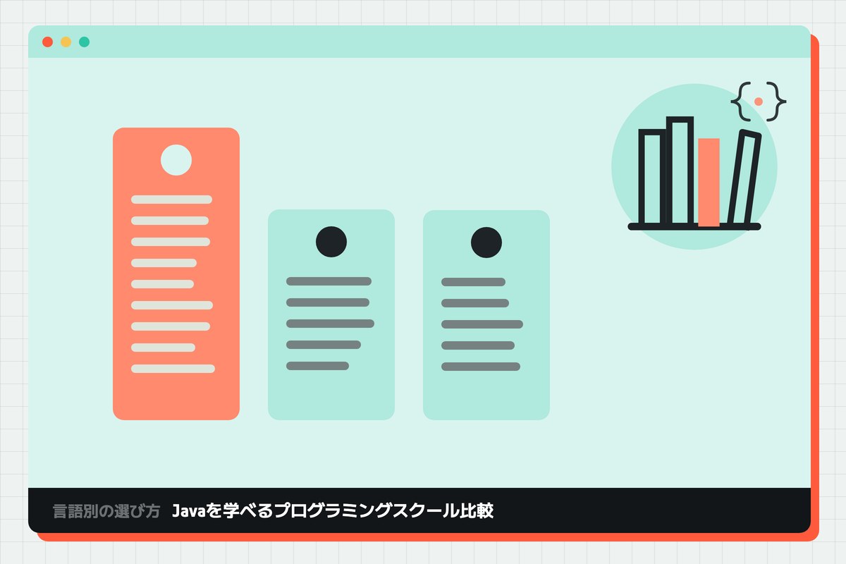 java-school-hikakuの記事のアイキャッチ(エディタ画面とカテゴリの図柄)