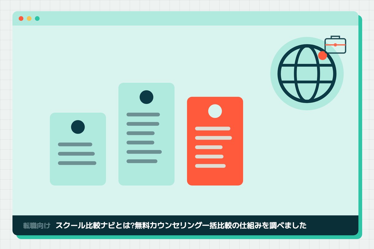 school-hikakunavi-guideの記事のアイキャッチ(エディタ画面とカテゴリの図柄)